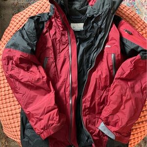 Columbia Women's Red and Black Ski Jacket